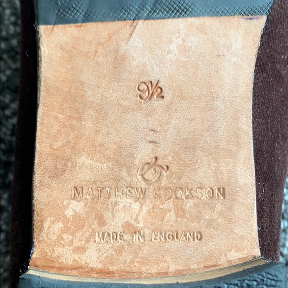 Mathew&Cookson brown velvet slippers